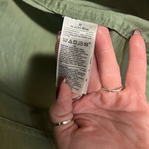 Like New GAP Olive Heavyweight Canvas Military Utility Field Jacket Men Unisex - Picture 6 of 16